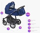 Baby Design, Lupo Comfort, Limited, wózek wielofunkcyjny, granatowy