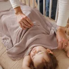 BabyOno, kocyk bambusowy, beżowy, 75-100 cm