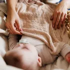 BabyOno, kocyk bambusowy, jasny beż, 75-100 cm