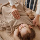 BabyOno, kocyk bambusowy, jasny beż, 75-100 cm