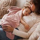 BabyOno, kocyk bawełniany z ociepleniem, różowy, 75-100 cm