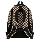 BackUp, plecak szkolny, 3-komorowy, Szachownica beż