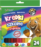 Bambino, kredki ołówkowe, trójkątne, 24 kolory