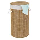 Bambusowy kosz na pranie, jasny brąz, 55l