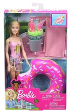 Barbie, Basen, zestaw z lalką i akcesoriami
