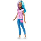 Barbie Fashionistas, Modne przyjaciółki, 42 Blue Violet, Petite, lalka z ubrankami, zestaw