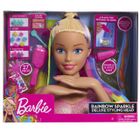 Barbie, głowa do stylizacji, tęczowe włosy
