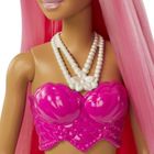 Barbie, lalka syrenka, różowo-żółty ogon
