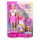 Barbie, Tęczowe brokatowe włosy, lalka i akcesoria, JJP07