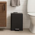 Bathroom Solutions, Delta, kosz na śmieci, metalowy, czarny, 20l