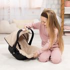 Bayer Design, Deluxe, fotelik samochodowy dla lalek z baldachimem, beżowy