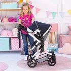 Bayer Design, Neo Vario Combi, głęboki wózek dla lalek z torbą, granatowy