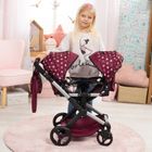 Bayer Design, Xeo Twin, bliźniaczy wózek dla lalek z torbą, bordo