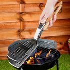 BBQ, Łopatka do grilla i szczypce, stalowa, 40 cm