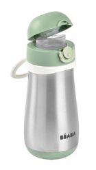 Beaba, bidon termiczny, ze słomką, sage green, 350 ml