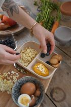 Beaba, silikonowy trójdzielny talerz z przyssawką, clay