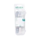 Beaba, zestaw łyżeczek silikonowych, Pebble/Cloud Blue, 4m+, 2 szt.