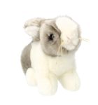 Beppe, Króliczek, maskotka, szaro-biały, 16 cm