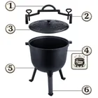 Berdsen, kociołek żeliwny, 11l