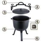 Berdsen, kociołek żeliwny, 8l