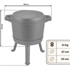 Berdsen, kociołek żeliwny, demontowany, garnek i patelnia, 8l