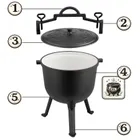 Berdsen, kociołek żeliwny, emaliowany, 8l