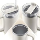 Berdsen, termos próżniowy, kubek ze słomką, kremowy, 1180 ml