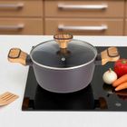 Bergner, Charcoal, garnek multiclad z pokrywą, 20 cm
