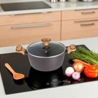 Bergner, Charcoal, garnek multiclad z pokrywą, 24 cm