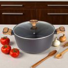 Bergner, Charcoal, garnek multiclad z pokrywą, 28 cm