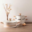 Bergner, Naturally, garnek marmurkowy płaski z pokrywą, 28 cm