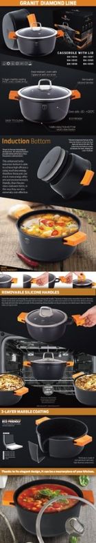 Berlinger Haus, Granit Diamond, garnek granitowy, 2.4l