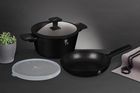Berlinger Haus, Monaco, zestaw: garnek z pokrywą + patelnia tytanowa, 4 elementy
