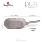 Berlinger Haus, patelnia grillowa tytanowa, taupe, 28 cm