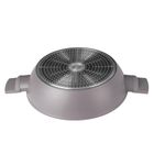 Berlinger Haus, Taupe, płaski garnek tytanowy z pokrywą, 4.5l