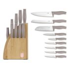 Berlinger Haus, Taupe, zestaw noży w bloku bambusowym