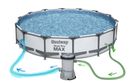 Bestway, basen stelażowy z pompą filtrującą i akcesoriami, okrągły, 107-457 cm, zestaw 18w1
