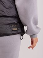 Bezrękawnik damski z kapturem, czarny, Sublevel