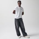 Biały t-shirt basic o kroju oversize NOWEAR