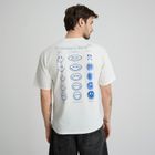 Biały t-shirt o kroju relaxed S.W.Smiley NOWEAR