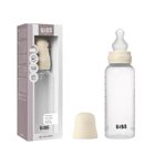 Bibs, zestaw: butelka antykolkowa dla niemowląt, Ivory, 270 ml + smoczek do karmienia o średnim przepływie, silikonowy