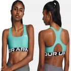 Biustonosz sportowy damski, niebieski, Under Armour