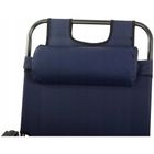 Black Forest, leżak ogrodowy rozkładany z poduszką, granatowy