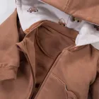 Bluza chłopięca z kapturem, rozpinana, beżowa, Eevi