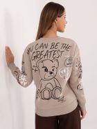 Bluza damska, beżowa, Sublevel