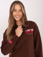 Bluza damska, brązowa, Sublevel