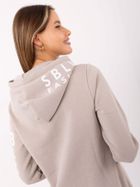 Bluza damska z kapturem, beżowa, Sublevel