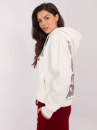 Bluza damska z kapturem, biała, Sublevel