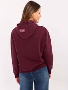 Bluza damska z kapturem, bordowa, Sublevel