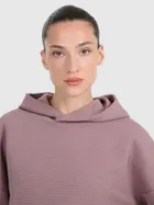 Bluza damska z kapturem, brązowa, 4F